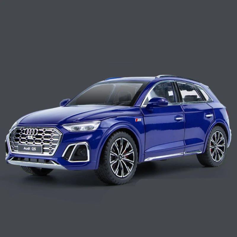 1:24 AUDI Q5 SUV Alloy Car Model Diecast & Toy Vehicles Metal Car Model High Simulation Sound and Light Collection Kids Toy Gift Blue - IHavePaws
