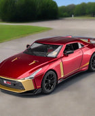1:24 Nissan GTR50 Alloy Sports Car Model Diecasts Metal Toy Race Car Model Simulation Sound and Light Collection Childrens Gifts Red - IHavePaws