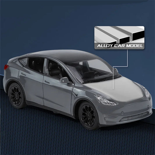 1:32 Tesla Model Y SUV Alloy Car Model Diecast Metal Vehicles Car Model Sound and Light Simulation Collection Childrens Toy Gift - IHavePaws