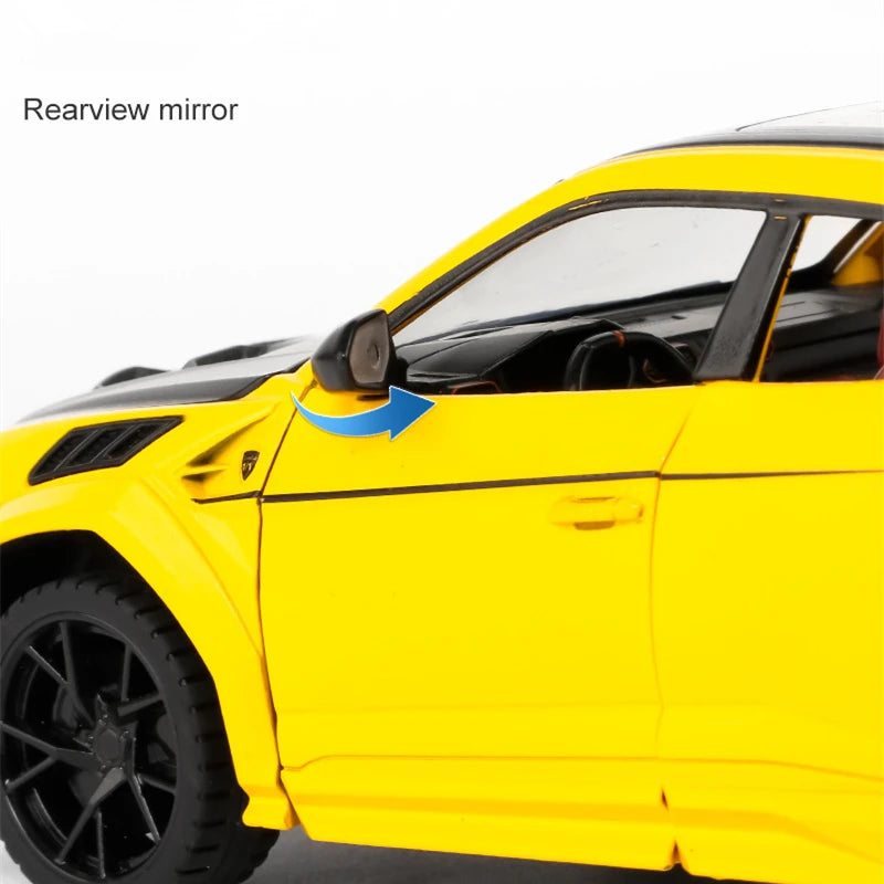 1:24 URUS SUV Modified Version Alloy Sports Car Model Diecasts Metal Racing Car Model Simulation Sound and Light Kids Toys Gifts