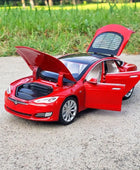 1:32 Tesla Model S 3 Alloy Car Model Simulation Diecasts Metal Toy Car Vehicles Model Collection Sound and Light Childrens Gifts Model S Red - IHavePaws