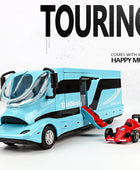 New Diecast Luxury RV Recreational Dining Car Model Metal Toy Camper Van Motorhome Touring Car Model Sound and Light Kids Gifts - IHavePaws