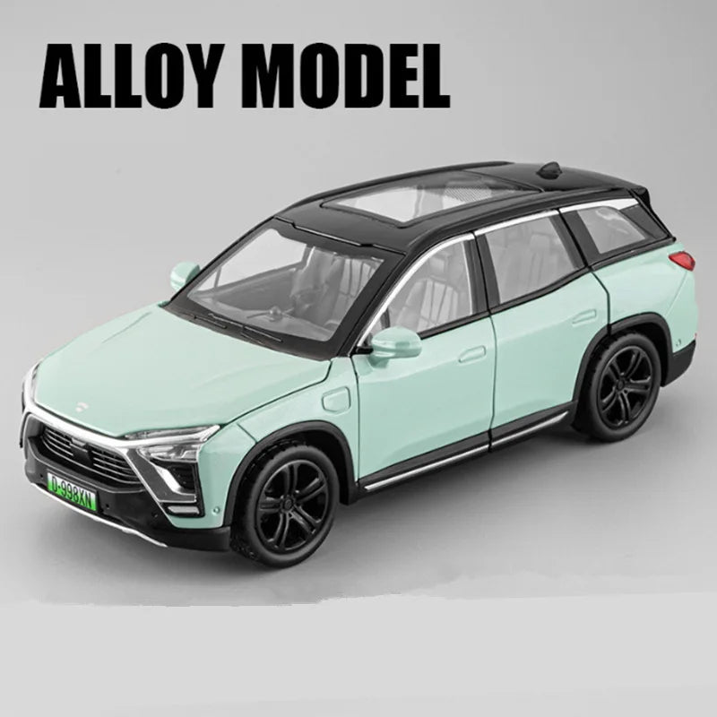 1:32 NIO ES8 SUV Alloy New Energy Car Model Diecasts Metal Toy Charging Vehicles Car Model Simulation Sound and Light Kids Gifts Green - IHavePaws