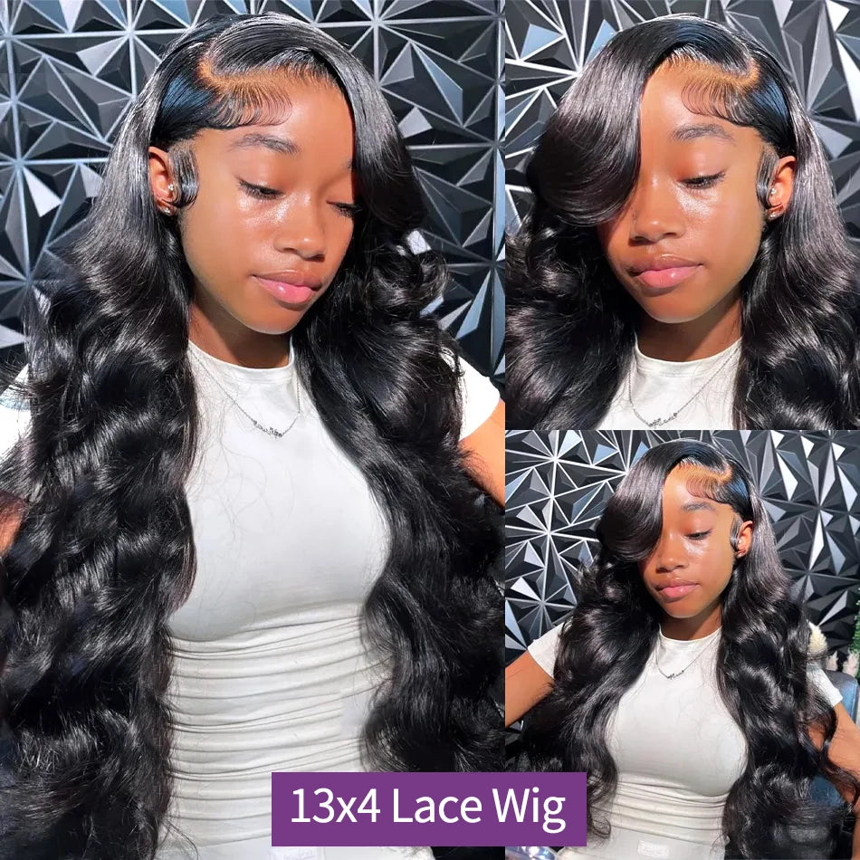 Transparent 13x4 13x6 Body Wave Lace Front Wig Pre Plucked 100% Brazilian Human Hair Wigs For Women 4X4 Lace Closure Wi