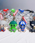 Spiderman Doll Silicone Keychain Avengers Superhero Iron Man Keyrings Men Car Pendant Key Holder for Backpack Accessories - ihavepaws.com