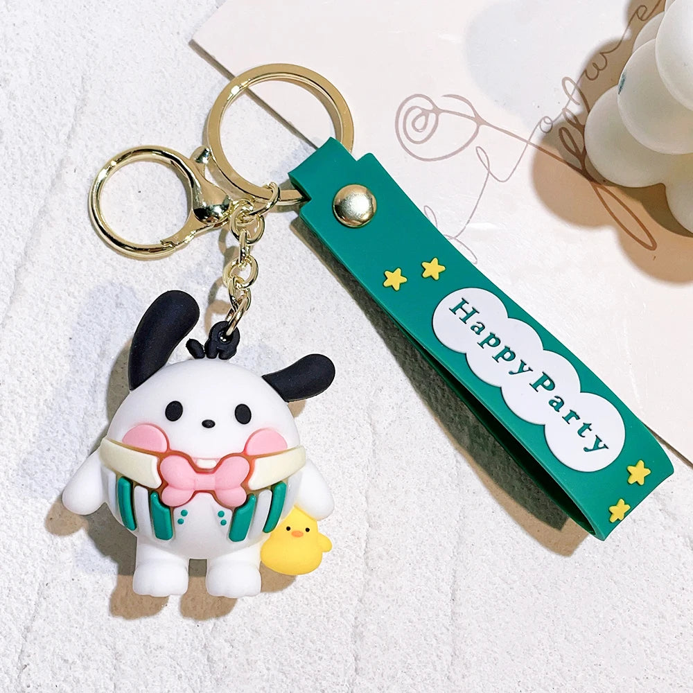1PC Cute Sanrio Series Keychain For Men Colorful Keyring Accessories For Bag Key Purse Backpack Birthday Gifts SLO 12 - ihavepaws.com