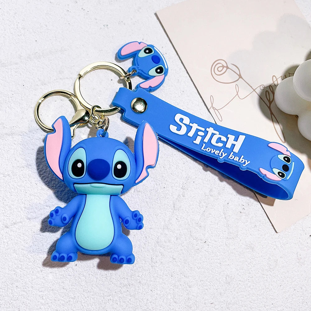 New Anime Disney Keychain Cartoon Mickey Mouse Minnie Lilo & Stitch Cute Doll Keyring Ornament Key Chain Pendant Kids Toys Gifts Style 2 - ihavepaws.com