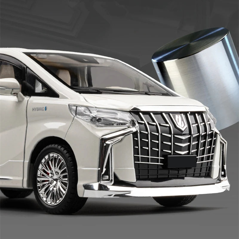 Large Size 1/18 Toyota Alphard MPV Alloy Car Model Diecast Metal Toy Vehicles Car Model Simulation Sound and Light Children Gift