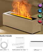 2024 RGB Flame Aroma Diffuser Humidifier STYLE B White - IHavePaws