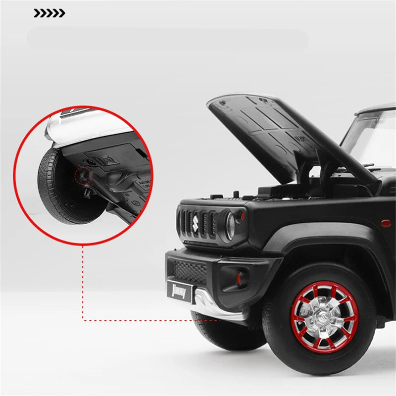 Large Size 1:18 SUZUKI Jimny Alloy Car Model Diecast Metal Toy Off-Road Vehicles Car Model Sound and Light Simulation Kids Gifts - IHavePaws