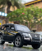 1:32 Mitsubishis PAJERO SUV Alloy Car Model Diecast & Toy Vehicle Metal Car Model Collection Sound and Light Simulation Kid Gift Black 2 - IHavePaws