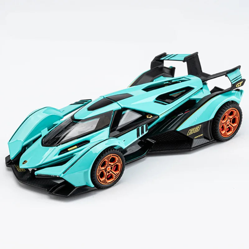 1:32 V12 Vision GT Gran Turismo Alloy Concept Sports Car Model Diecasts Racing Car Vehicles Model Sound and Light Kids Toys Gift Blue - IHavePaws