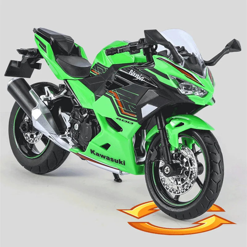 1:12 Kawasaki Ninja 400 Alloy Sports Motorcycle Model Diecast - IHavePaws