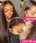 Chocolete Brown Bone Straight Lace Front Wigs Human Hair 13x6 13x4 Human Hair Lace Frontal Wigs Transparent Lace Wig For Women