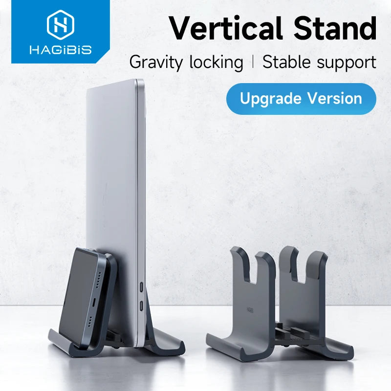 Hagibis Vertical Laptop Stand Adjustable Holder Desktop Gravity Foldable Notebook Support For MacBook Pro/Air/Microsoft Surface - IHavePaws