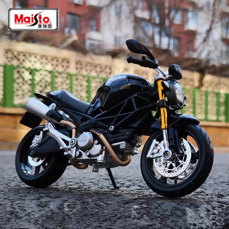 Maisto 1:12 Ducati Monster 696 Alloy Racing Motorcycle Model Diecast Metal Street Motorcycle Model Collection Black - IHavePaws