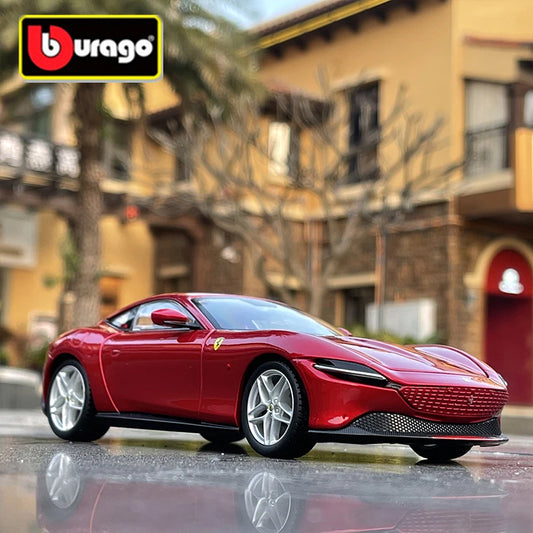1/24 Bburago Ferrari ROMA Alloy Racing Car Model Diecasts Metal Toy Sports Car Model High Simulation Collection Childrens Gifts