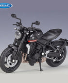 WELLY 1:18 Triumph Trident 660 Alloy Sports Motorcycle Scale Model Diecast With retail box - IHavePaws