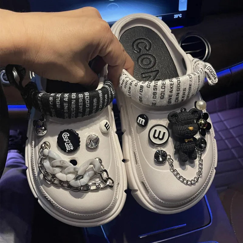 Luxury Rhinestone Pearl Charms for Croc Designer DIY Gem Shoes Decaration Charm for Crocs Clogs Kids Women Girls Gifts I - IHavePaws