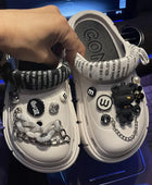 Luxury Rhinestone Pearl Charms for Croc Designer DIY Gem Shoes Decaration Charm for Crocs Clogs Kids Women Girls Gifts I - IHavePaws