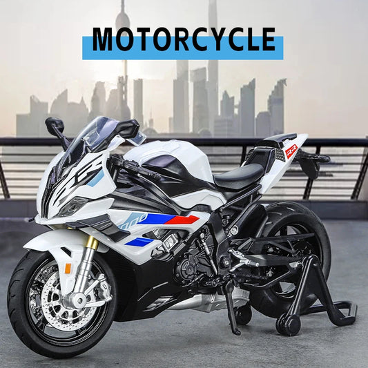 1:12 S1000RR M Version Racing Motorcycle Model Diecast Alloy Metal Cross-country Motorcycle Model Sound Light Childrens Toy Gift