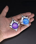 1pc Game Genshin Impact Hobby Snezhnaya Tartaglia Vision Two-sided Different Luminous Transformed Glass Keychain Ornament Gift keychain - IHavePaws