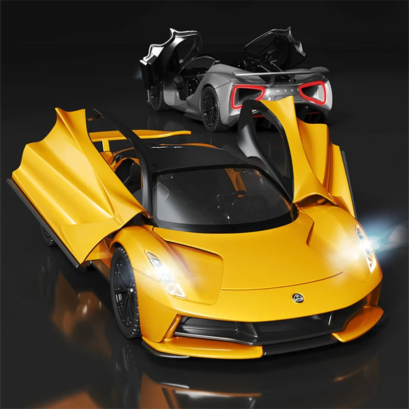 1:32 Lotus EVIJA Alloy Pure Electric Sports Car Model Diecasts Metal Super Race Car Vehicles Model Sound and Light Kids Toy Gift