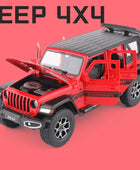 1:22 Jeep Wrangler Rubicon Alloy Car Model Diecasts Metal Off-road Vehicles Car Model Simulation Collection Childrens Toys Gift Red - IHavePaws