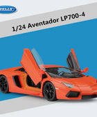 WELLY 1:24 Lamborghini Aventador LP700-4 Alloy Racing Car Model Diecast Metal Sports Car Vehicles Model Simulation Kids Toy Gift Orange - IHavePaws