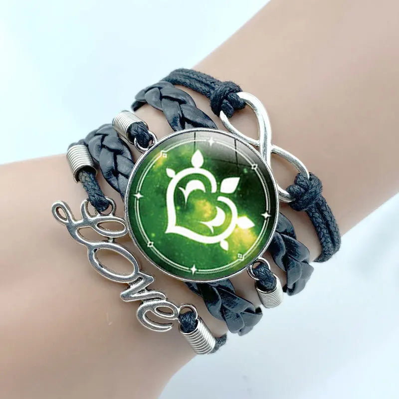 Game Genshin Impact Luminous Bracelet Cosplay Eye of God Element Bracelets Zhong Li Xiao Venti Bracelets Jewelry Accessories Bracelet4-b / One Size - IHavePaws