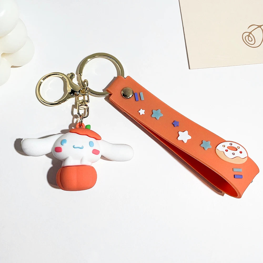 Sanrio Hello Kitty Keychain Cute Cartoon Melody Kuromi Cinnamoroll Doll Pendant Decoration Keyring Jewelry Girl&Child Gifts Toy KTM 17 - ihavepaws.com