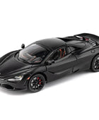 1:24 McLaren 720S Alloy Racing Car Model Diecast Metal Sports Car Model Simulation Sound and Light Collection Childrens Toy Gift Black - IHavePaws