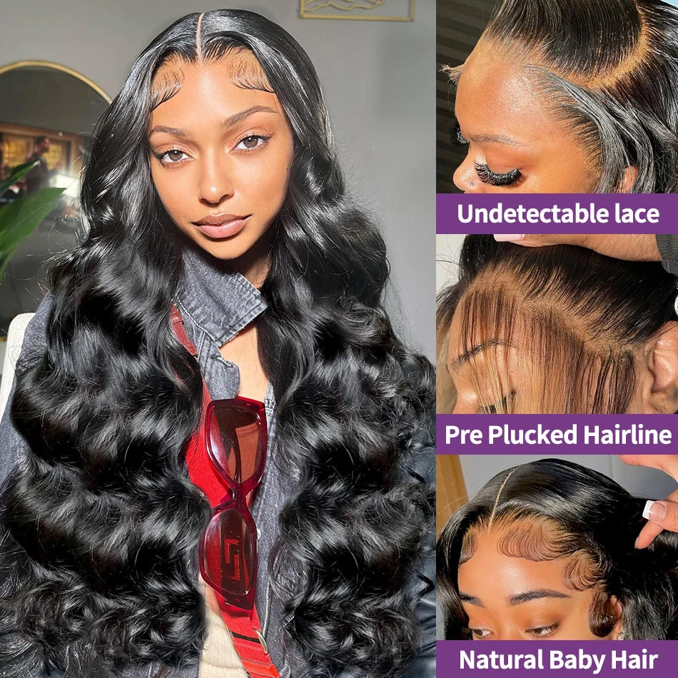 Body Wave Human Hair Lace Frontal Wig 13x4 13x6 Transparent Glueless Lace Front Wigs 6X4 Glueless Wig Wear And Go Pre Cut Wigs