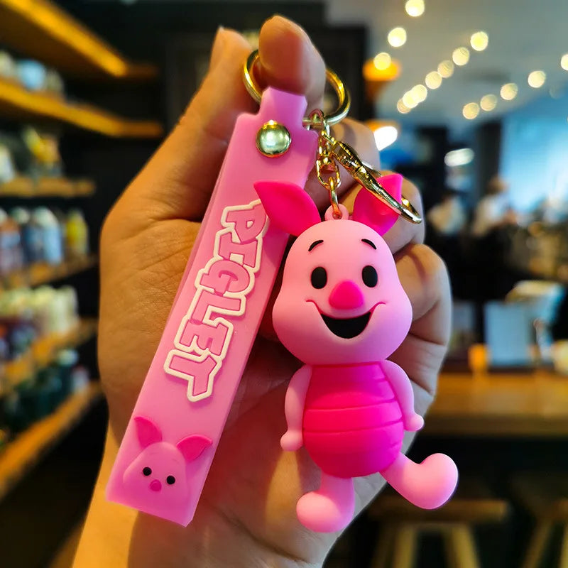 Winnie Piglet Tigger Keychain Cartoon Anime Cute Doll Bag Pendant Car Key Chain Bag Charm Accessories Small Gift 1 - ihavepaws.com
