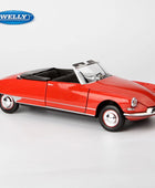 WELLY 1:24 CitroenDS19 Cabriolet Alloy Classic Sports Car Model Diecasts Toy Metal Car Vehicles Model Collection Childrens Gifts Red - IHavePaws