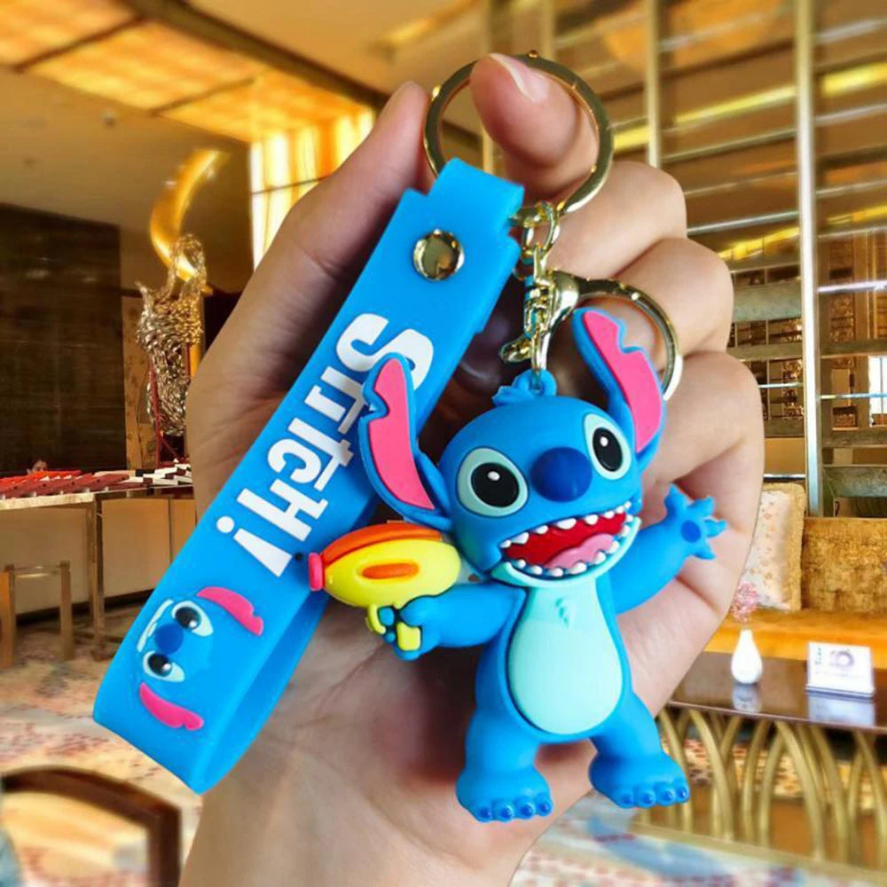 Anime Funny Stitch Keychain Cute Keychain PVC Pendant Men's and Women's Backpack Car Keychain Jewelry Accessories 8 - ihavepaws.com