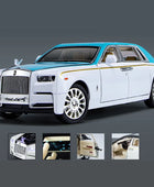 1:24 Rolls-Royce Phantom Alloy Car Model Diecasts & Toy Vehicles Metal Toy Car Model Simulation Sound Light Collection Kids Gift Blue - IHavePaws