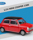 WELLY 1:24 MINI COOPER 1300 Alloy Car Model Diecast Metal Classic Mini Miniature Car Model Simulation Collection Childrens Gifts Red - IHavePaws