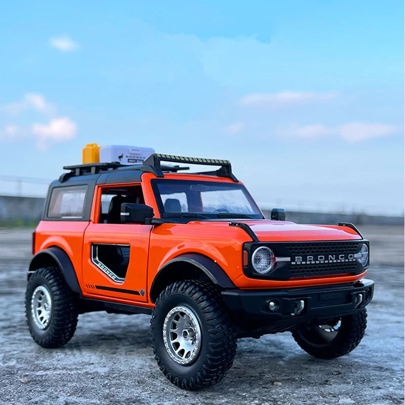 1:32 Ford Bronco Lima Alloy Car Model Diecast Metal Modified Off-road Vehicle Car Model Simulation Sound and Light Kids Toy Gift - IHavePaws