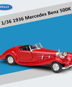 Welly 1:36 Mercedes-Benz 300SL Alloy Car Model Diecasts Metal Toy Car Model Simulation Door Can Opened Collection Childrens Gift 500K Open red - IHavePaws