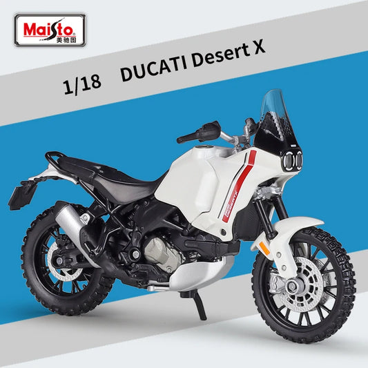 New 1:18 Ducati Desert X Motorcycle Model Toy Vehicle Collection Autobike Shork-Absorber Off Road Autocycle Toys Car Ornaments