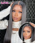 180% Straight Glueless Wig Human Hair Bone Straight 5x5 Lace Closure Human Hair Wigs For Women 6x4 Pre-Cut Lace Closure Wig