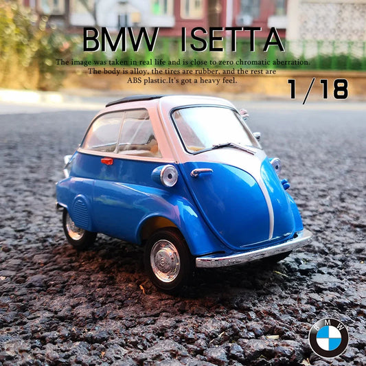 WELLY 1:18 BMW Egg Isetta Alloy Car Model Diecast Metal Toy Classic Vehicle Car Model Simulation Miniature Scale Childrens Gifts - IHavePaws