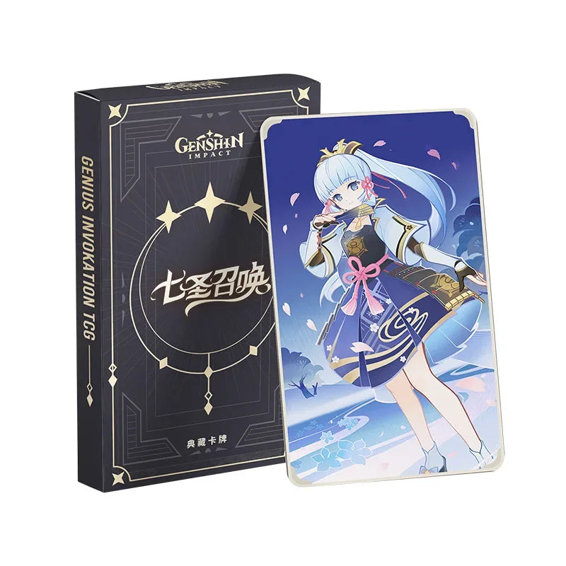 32 Pieces New Genshin Impact Genius Invokation TCG Ganyu Collei Keqing Diluc Klee Mona Noelle Character Cards for Fans Gift 1 set cards-32pcs - IHavePaws