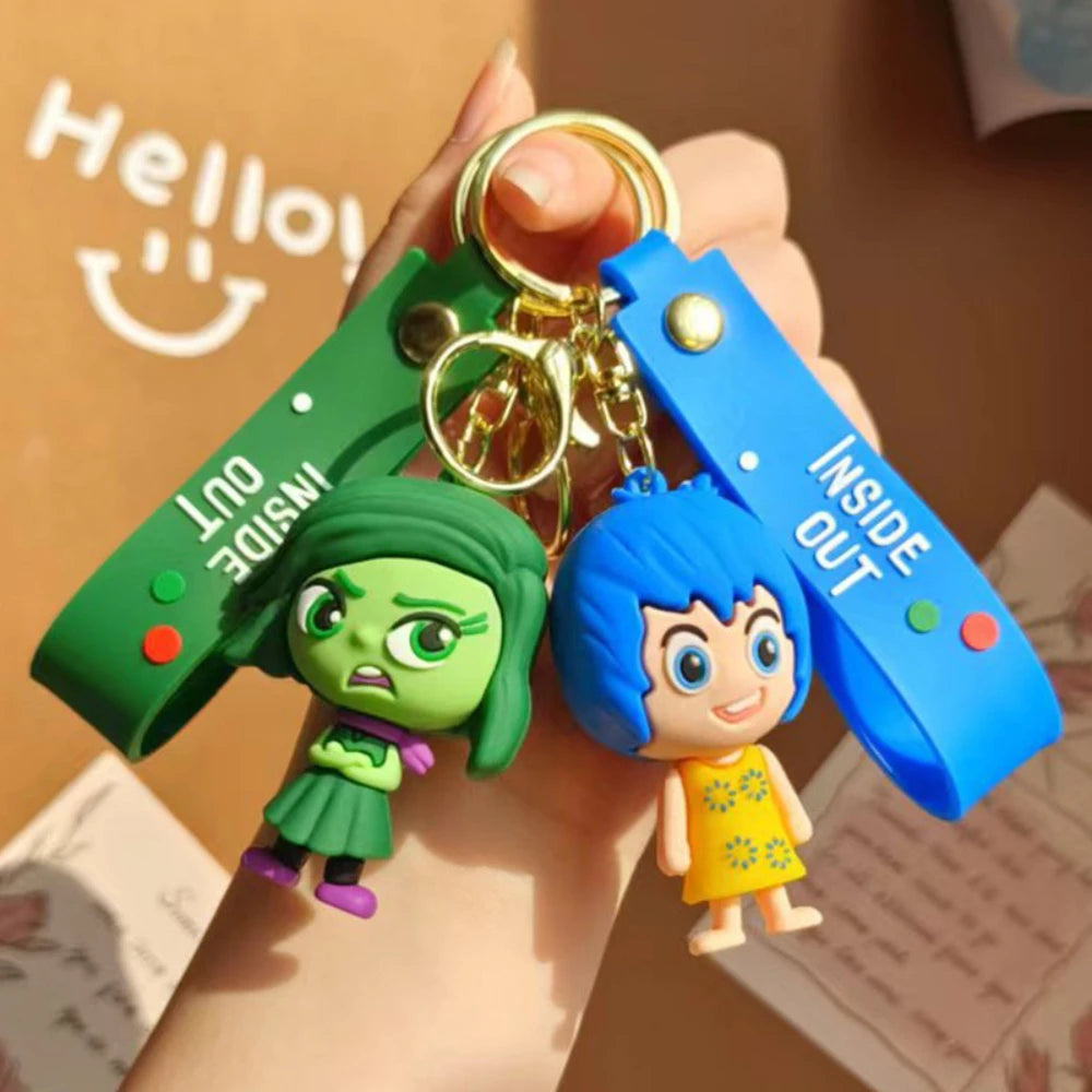 3D Anime Figures Doll Brain Agent Team INSIDE OUT Cartoon Keychain Car Keychain Ring Pendant Animation Action Figure Small Gift - ihavepaws.com