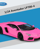 WELLY 1:24 Lamborghini Aventador LP700-4 Alloy Racing Car Model Diecast Metal Sports Car Vehicles Model Simulation Kids Toy Gift Pink - IHavePaws