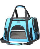Dog Carrier Bag With Thick Cotton Cushion Pet Aviation Backpack Anti-suffocation Sky bule - IHavePaws