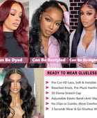 Easy and Go Glueless Wig Body Wave 6x4 5x5 Lace Closure Glueless Wig Human Hair Ready To Wear Pre Cut Pre plucked 13x4 Lace Wigs