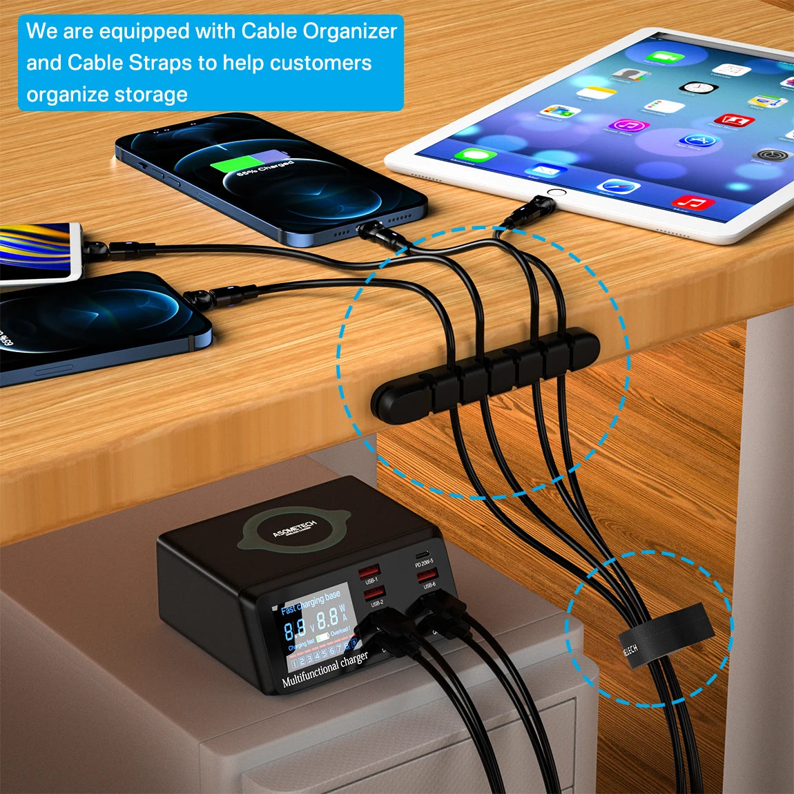 Wireless Charger Fast Charging Charger Quick Charge USB PD Charger Adapter HUB Charging Station For iPhone iPad Samsung Tablet