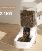 Dog Feeder Cat Automatic Feeding Water Bowl Transparent Pet Food Storage Feeder - IHavePaws